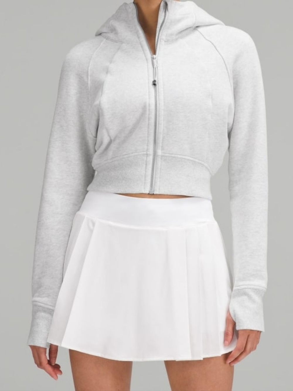Scuba Full-Zip Cropped Hoodie